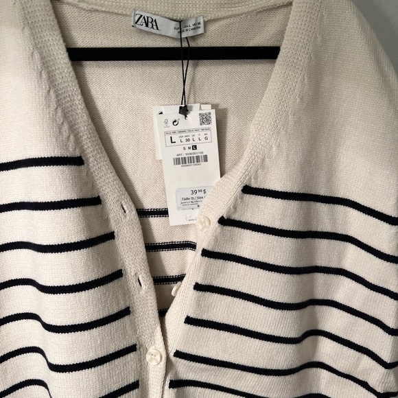 Zara oversized sweater vest with stripes - Picture 4 of 4